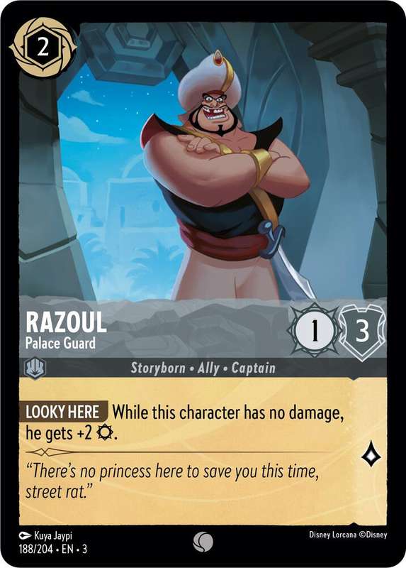 Disney Lorcana Trading Card Game - Razoul - Palace Guard - Into the Inklands (3)