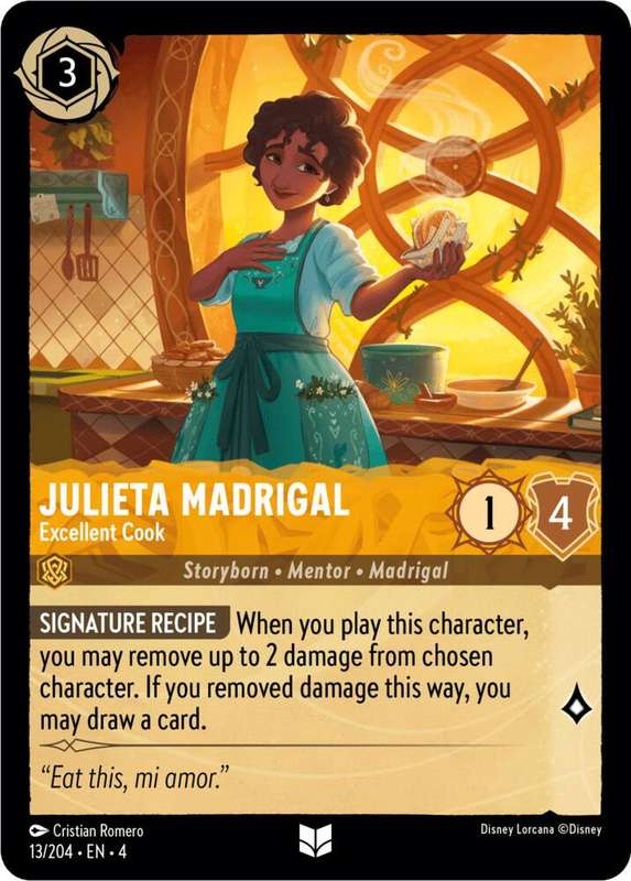 Disney Lorcana Trading Card Game - Julieta Madrigal - Excellent Cook - Ursula's Return (4)