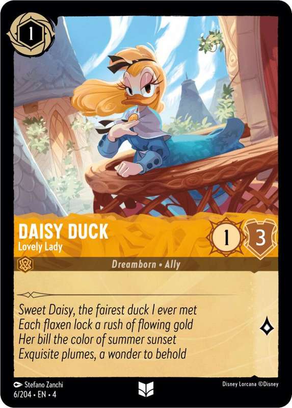 Disney Lorcana Trading Card Game - Daisy Duck - Lovely Lady - Ursula's Return (4)