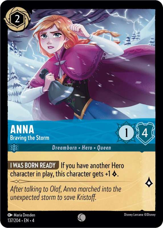 Disney Lorcana Trading Card Game - Anna - Braving the Storm - Ursula's Return (4)