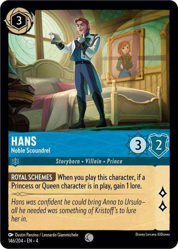 Disney Lorcana Trading Card Game - Hans - Noble Scoundrel - Ursula's Return (4)