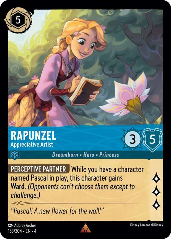 Disney Lorcana Trading Card Game - Rare - Rapunzel - Appreciative Artist - Ursula's Return (4)