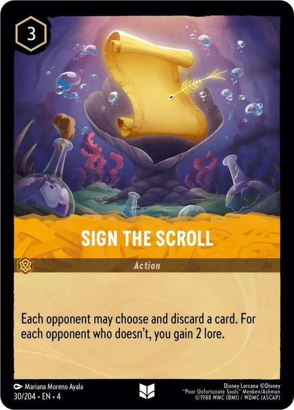 Disney Lorcana Trading Card Game - Sign the Scroll - Ursula's Return (4)
