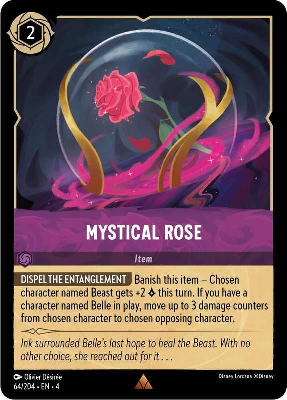 Disney Lorcana Trading Card Game - Mystical Rose - Ursula's Return (4)) Rare