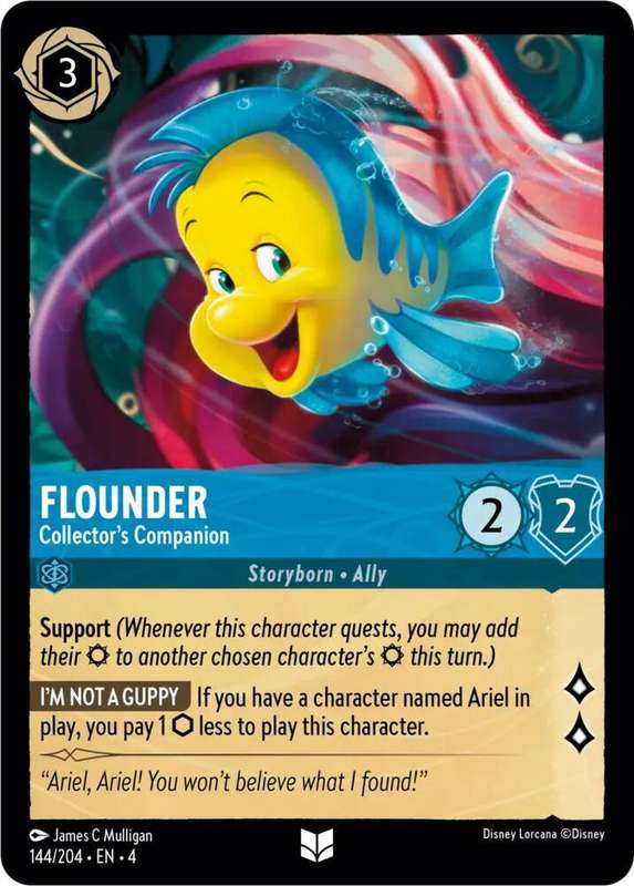 Disney Lorcana Trading Card Game - Flounder - Collector's Companion - Ursula's Return (4)