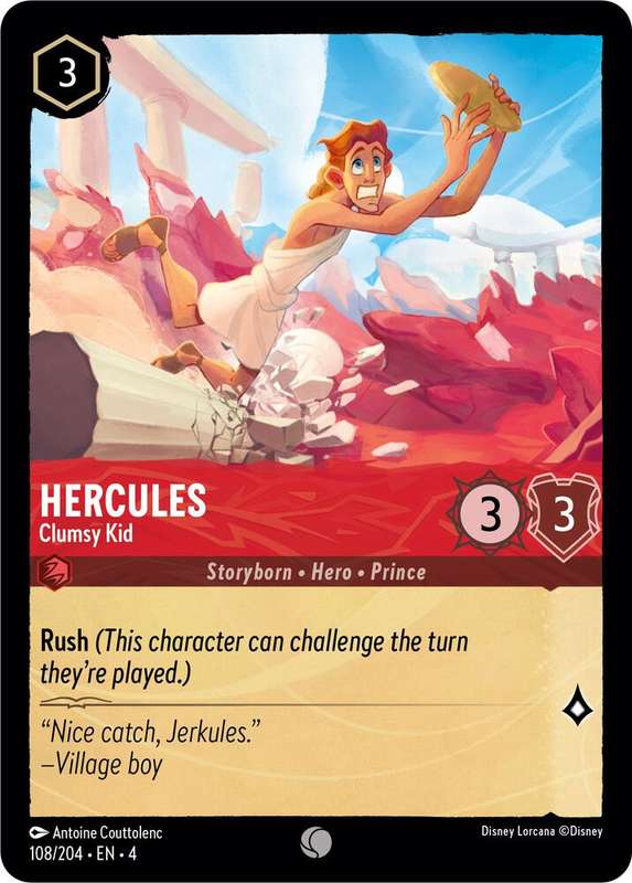 Disney Lorcana Trading Card Game - Hercules - Clumsy Kid - Ursula's Return (4)