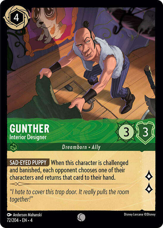 Disney Lorcana Trading Card Game - Gunther - Interior Designer - Ursula's Return (4)