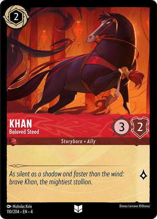 Disney Lorcana Trading Card Game - Khan - Beloved Steed - Ursula's Return (4)