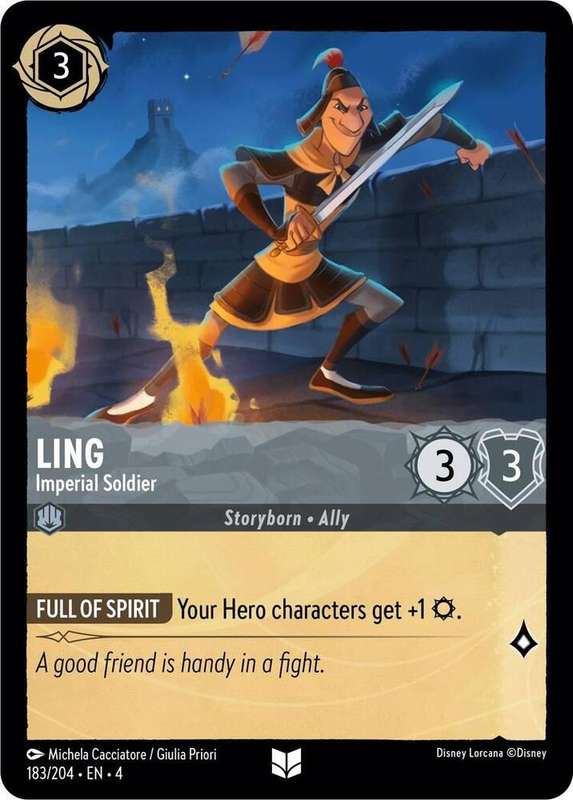 Disney Lorcana Trading Card Game - Ling - Imperial Soldier - Ursula's Return (4)