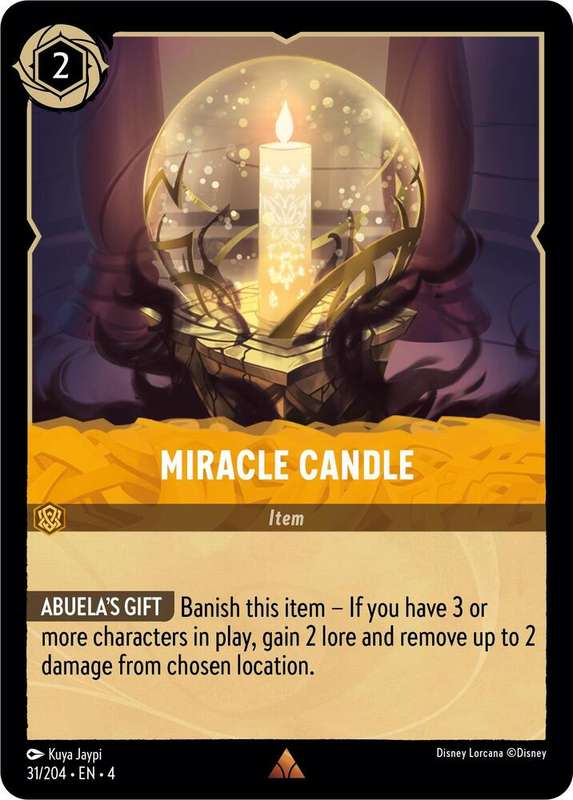 Disney Lorcana Trading Card Game - Rare - Miracle Candle - Ursula's Return (4)