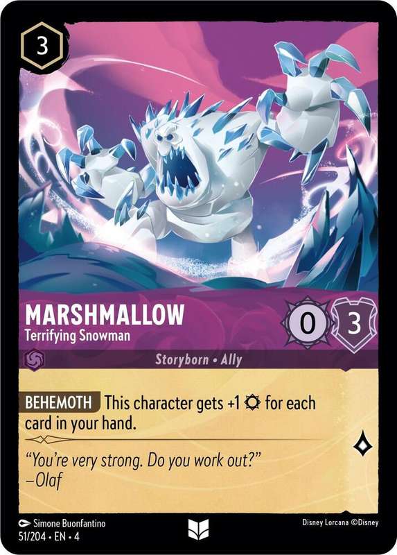 Disney Lorcana Trading Card Game - Marshmallow - Terrifying Snowman - Ursula's Return (4)