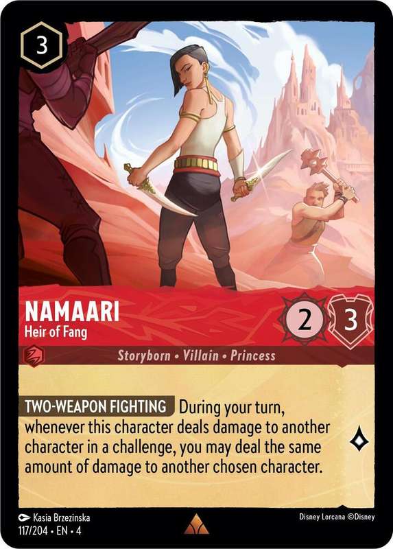 Disney Lorcana Trading Card Game - Rare - Namaari - Heir of Fang - Ursula's Return (4)