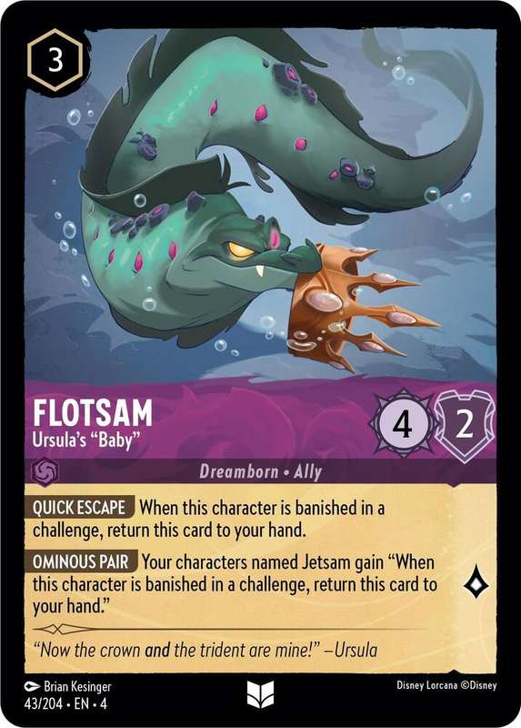 Disney Lorcana Trading Card Game - Flotsam - Ursula's "Baby" - Ursula's Return (4)
