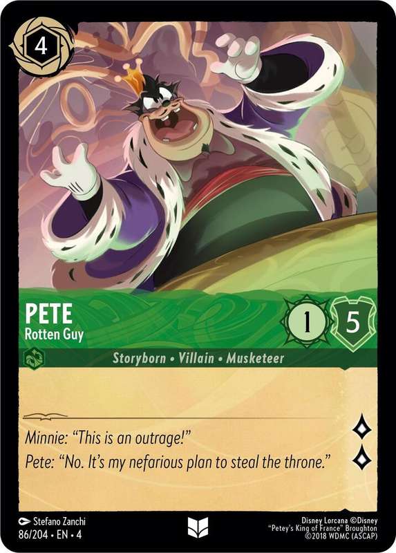 Disney Lorcana Trading Card Game - Pete - Rotten Guy - Ursula's Return (4)