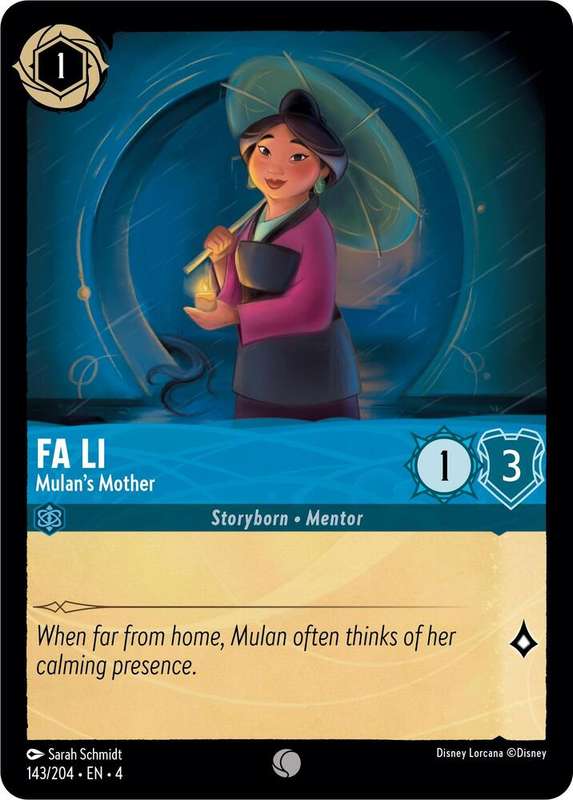 Disney Lorcana Trading Card Game -  Fa Li - Mulan's Mother - Ursula's Return (4)