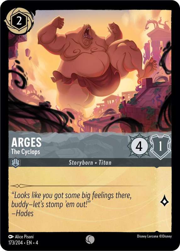 Disney Lorcana Trading Card Game - Arges - The Cyclops - Ursula's Return (4)