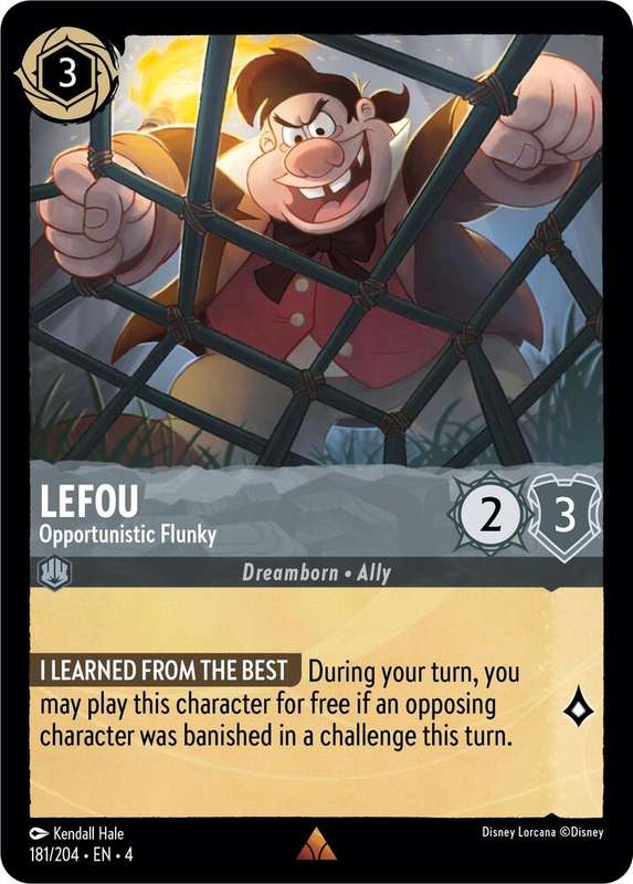 Disney Lorcana Trading Card Game - LeFou - Opportunistic Flunky - Ursula's Return (4)