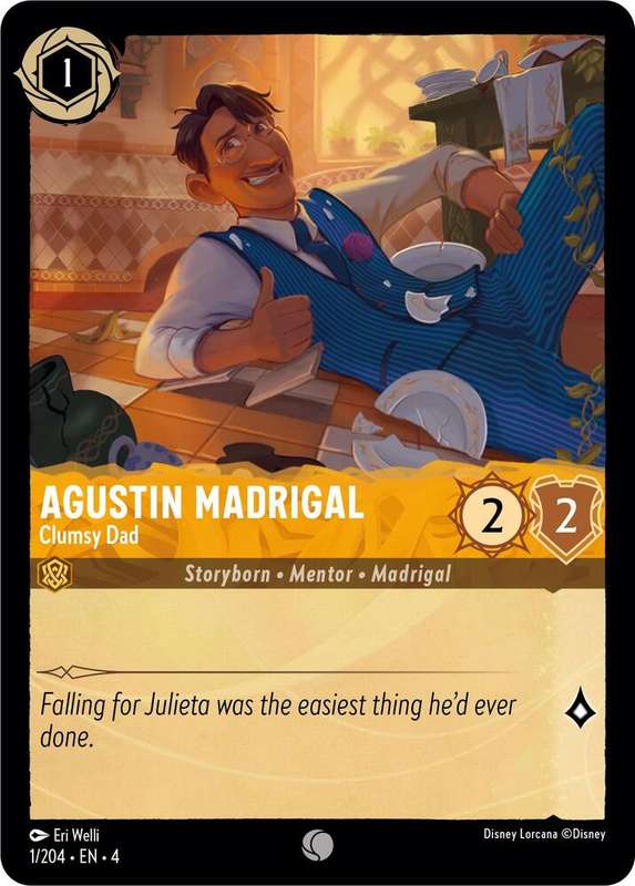 Disney Lorcana Trading Card Game - Agustin Madrigal - Clumsy Dad - Ursula's Return (4)