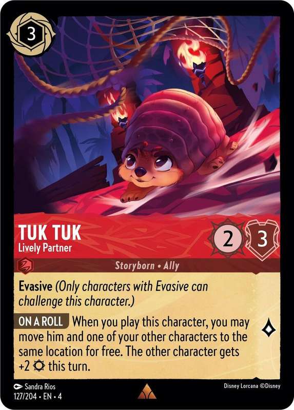 Disney Lorcana Trading Card Game - Rare - Tuk Tuk - Lively Partner - Ursula's Return (4)