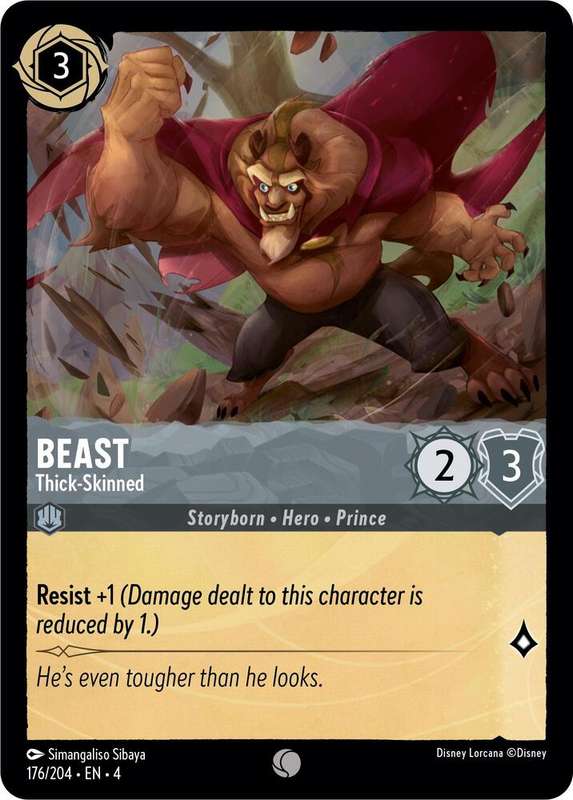 Disney Lorcana Trading Card Game - Beast - Thick-Skinned - Ursula's Return (4)