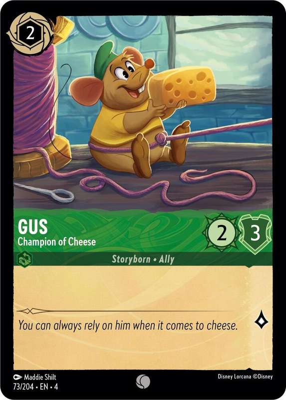 Disney Lorcana Trading Card Game - Gus - Champion of Cheese - Ursula's Return (4)