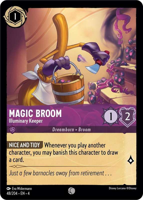 Disney Lorcana Trading Card Game - Magic Broom - Illuminary Keeper - Ursula's Return (4)
