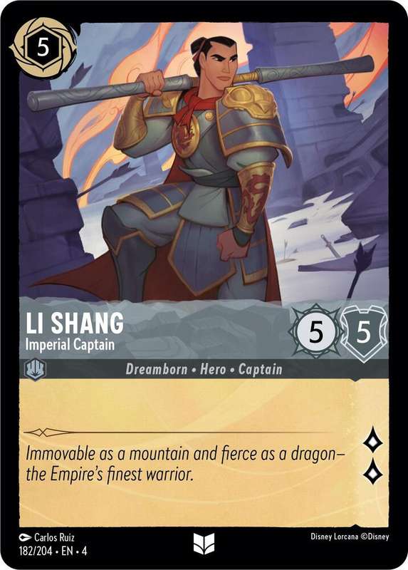 Disney Lorcana Trading Card Game - Li Shang - Imperial Captain - Ursula's Return (4)