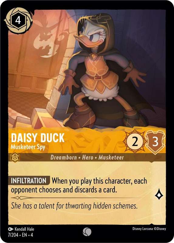 Disney Lorcana Trading Card Game - Daisy Duck - Musketeer Spy - Ursula's Return (4)