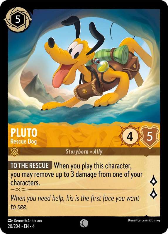 Disney Lorcana Trading Card Game - Pluto - Rescue Dog - Ursula's Return (4)