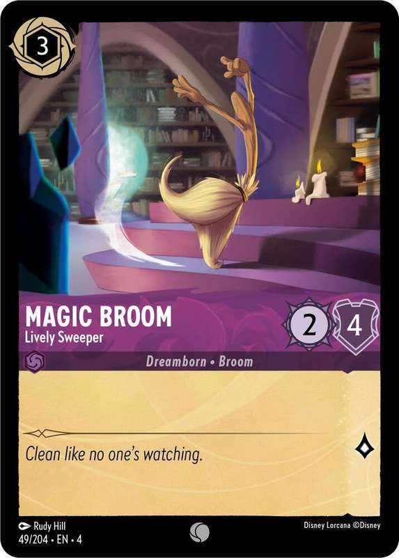 Disney Lorcana Trading Card Game - Magic Broom - Lively Sweeper - Ursula's Return (4)