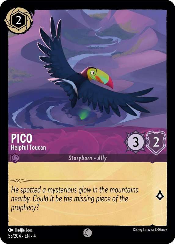 Disney Lorcana Trading Card Game - Pico - Helpful Toucan - Ursula's Return (4)