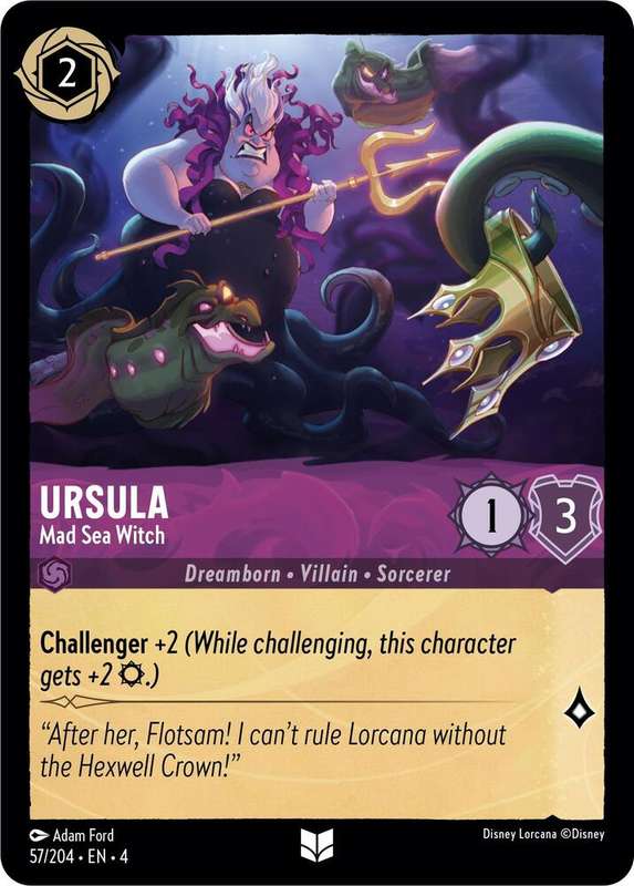 Disney Lorcana Trading Card Game - Ursula - Mad Sea Witch - Ursula's Return (4)