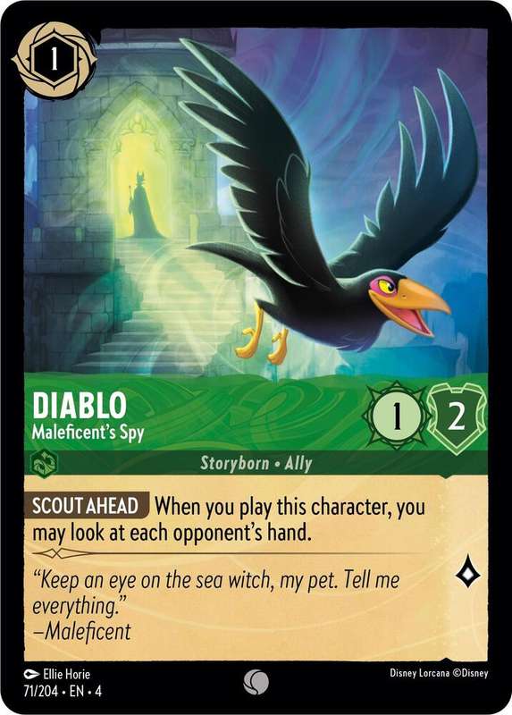 Disney Lorcana Trading Card Game - Diablo - Maleficent's Spy - Ursula's Return (4)