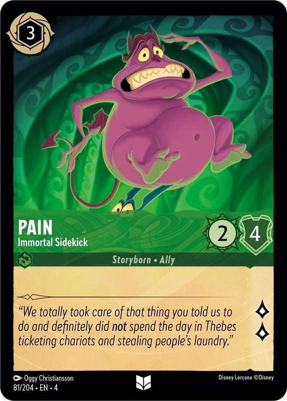 Disney Lorcana Trading Card Game - Pain - Immortal Sidekick - Ursula's Return (4)