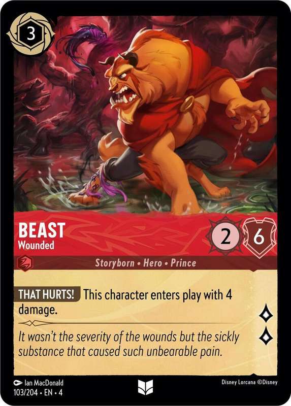 Disney Lorcana Trading Card Game - Beast - Wounded - Ursula's Return (4)
