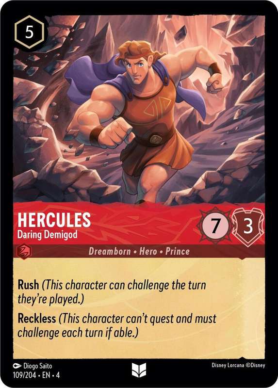 Disney Lorcana Trading Card Game - Hercules - Daring Demigod - Ursula's Return (4)