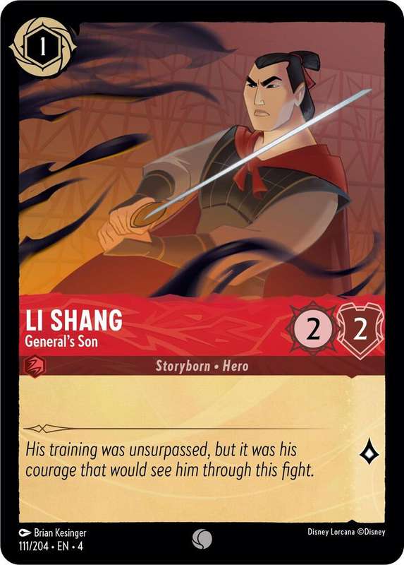 Disney Lorcana Trading Card Game - Li Shang - General's Son - Ursula's Return (4)