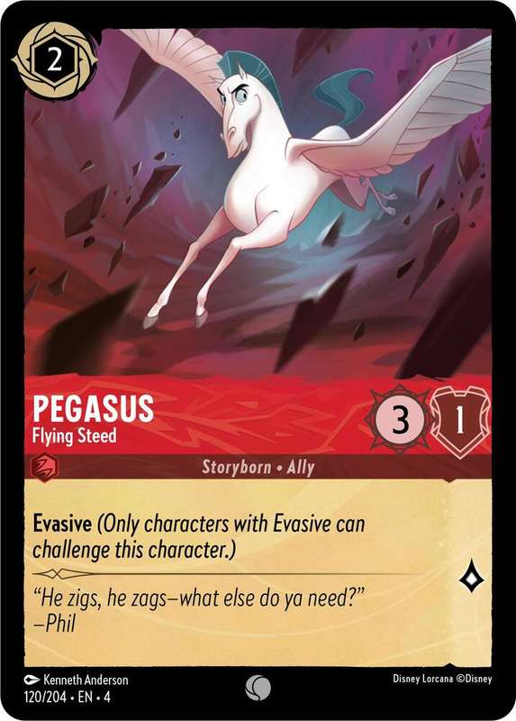 Disney Lorcana Trading Card Game - Pegasus - Flying Steed - Ursula's Return (4)