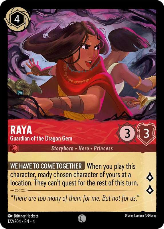 Disney Lorcana Trading Card Game - Raya - Guardian of the Dragon Gem - Ursula's Return (4)