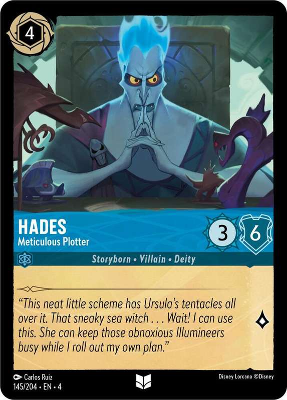 Disney Lorcana Trading Card Game - Hades - Meticulous Plotter - Ursula's Return (4)