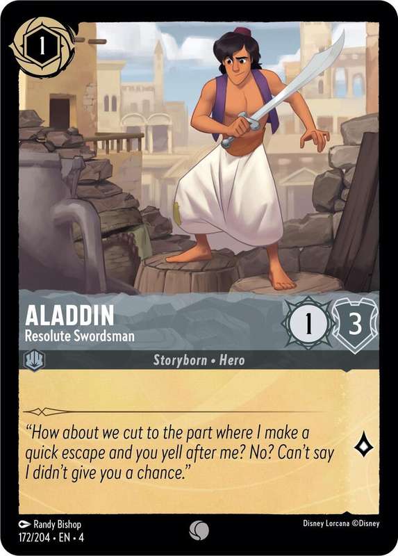 Disney Lorcana Trading Card Game - Aladdin - Resolute Swordsman - Ursula's Return (4)
