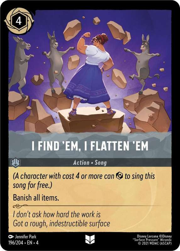 Disney Lorcana Trading Card Game - I Find 'Em, I Flatten 'Em - Ursula's Return (4)