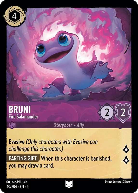 Disney Lorcana Trading Card Game - Bruni - Fire Salamander - Shimmering Skies (5)