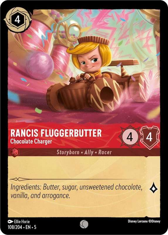 Disney Lorcana Trading Card Game - Rancis Fluggerbutter - Chocolate Charger - Shimmering Skies (5)