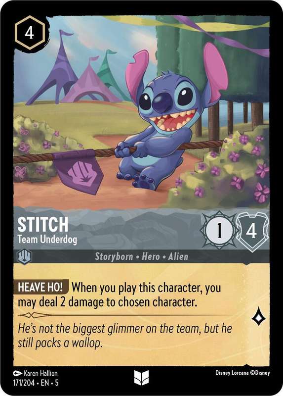 Disney Lorcana Trading Card Game - Stitch - Team Underdog - Shimmering Skies (5)