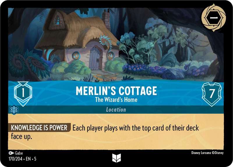 Disney Lorcana Trading Card Game - Merlin's Cottage - The Wizard's Home - Shimmering Skies (5)