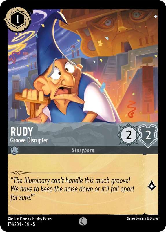 Disney Lorcana Trading Card Game - Rudy - Groove Disrupter - Shimmering Skies (5)
