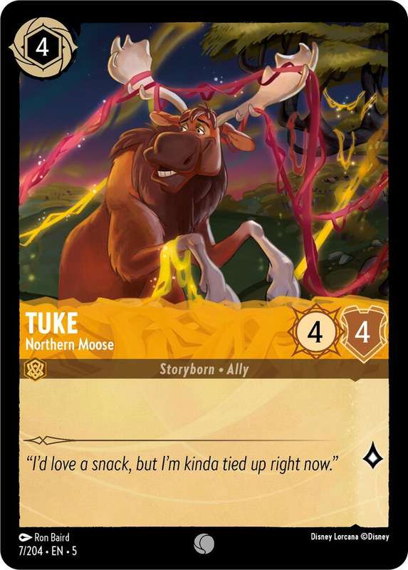 Disney Lorcana Trading Card Game - Tuke - Northern Moose - Shimmering Skies (5)