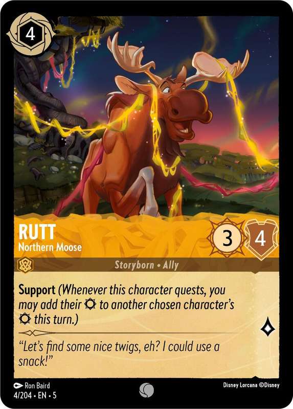 Disney Lorcana Trading Card Game - Rutt - Northern Moose - Shimmering Skies (5)