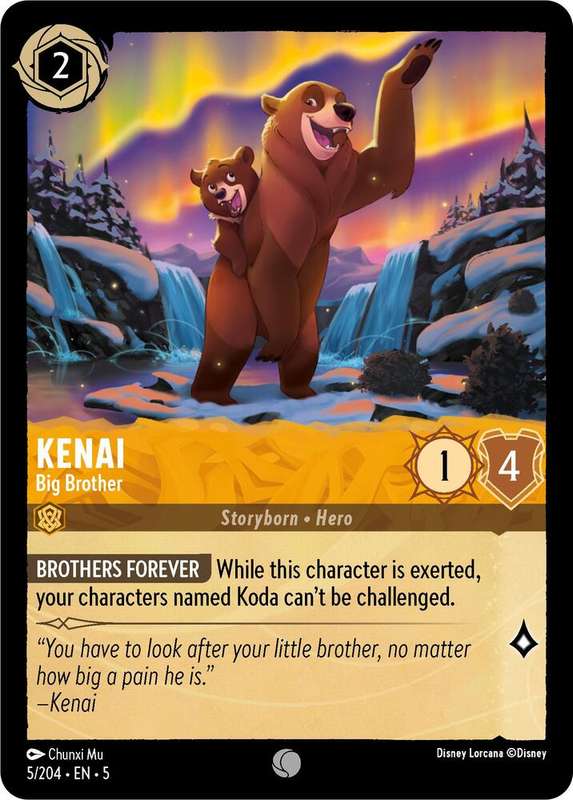 Disney Lorcana Trading Card Game - Kenai - Big Brother - Shimmering Skies (5)